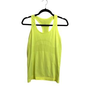 Lululemon Tank Top Womens 6 Neon Yellow Lime Swiftly Tech Racerback Seamless